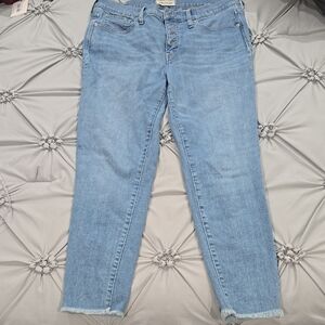 Madewell Skinny Crop 9" High-rise Women's Blue Ankle Jeans Sz 30